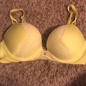 Neon Yellow Lace Victoria Secret Bra 34B